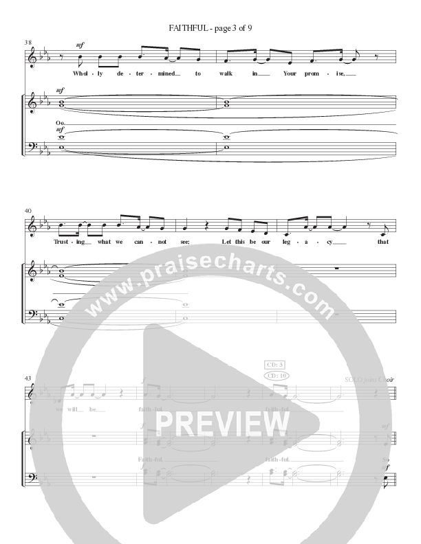 Faithful (Choral Anthem SATB) Choir Sheet (SATB) (Lillenas Choral / Arr. Cliff Duren)
