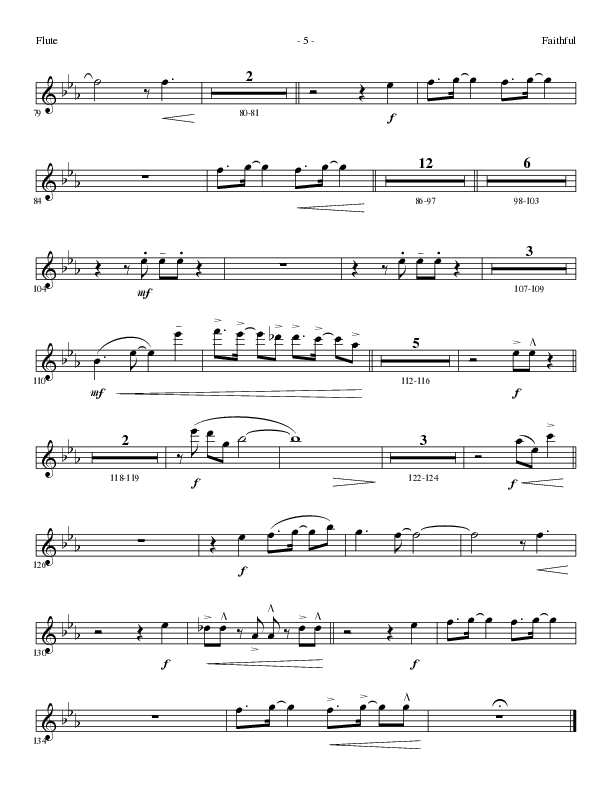 Faithful (Choral Anthem SATB) Flute (Lillenas Choral / Arr. Cliff Duren)