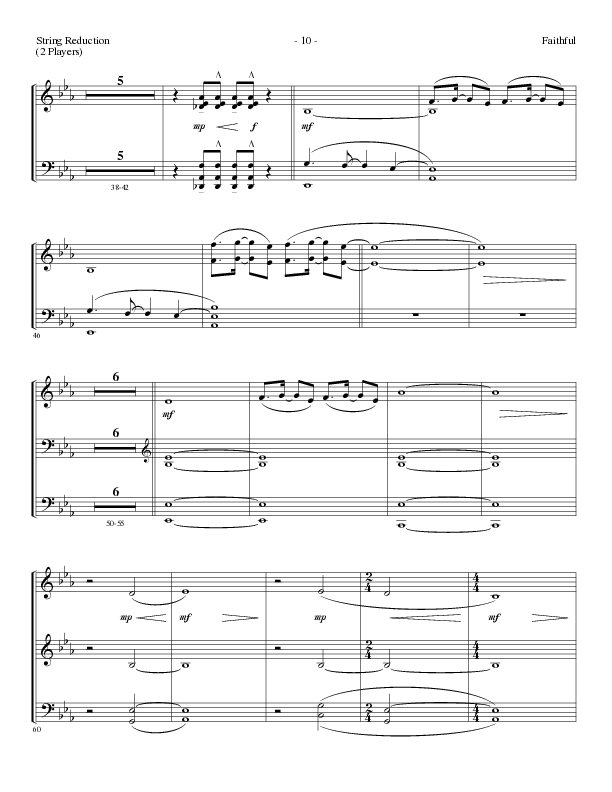 Faithful (Choral Anthem SATB) String Reduction (Lillenas Choral / Arr. Cliff Duren)
