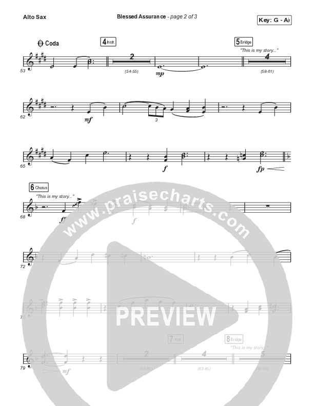 Blessed Assurance (Choral Anthem SATB) Sax Pack (CAIN / David Leonard / Arr. Mason Brown)