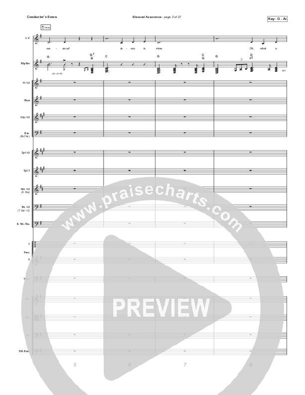Blessed Assurance (Choral Anthem SATB) Orchestration (CAIN / David Leonard / Arr. Mason Brown)