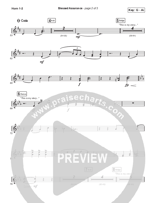 Blessed Assurance (Choral Anthem SATB) Brass Pack (CAIN / David Leonard / Arr. Mason Brown)