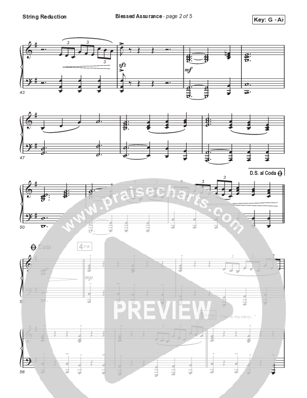 Blessed Assurance (Choral Anthem SATB) String Reduction (CAIN / David Leonard / Arr. Mason Brown)