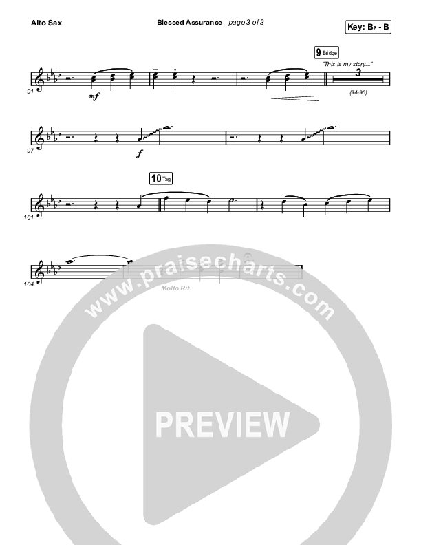 Blessed Assurance (Worship Choir/SAB) Sax Pack (CAIN / David Leonard / Arr. Mason Brown)