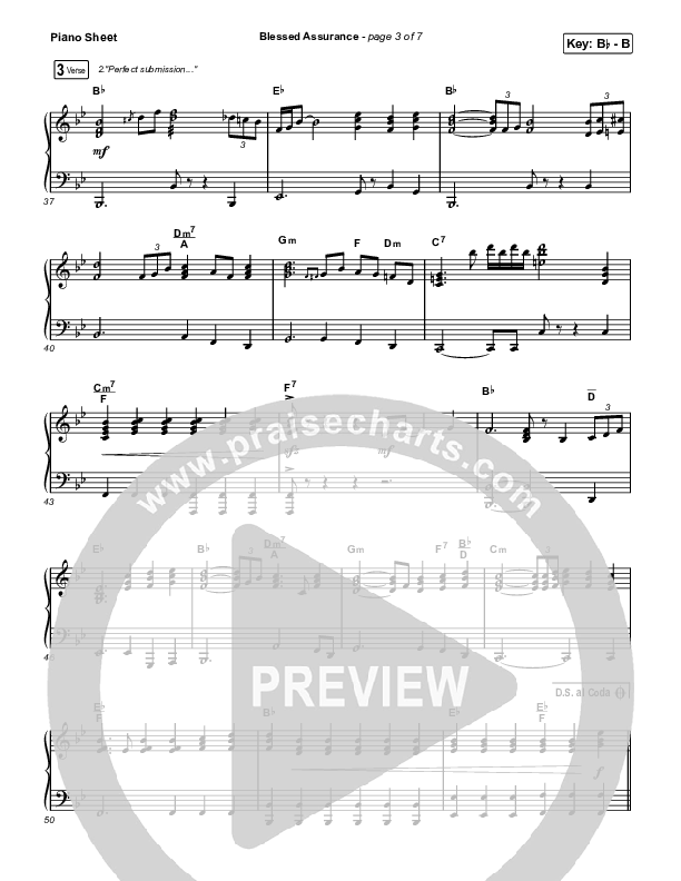 Blessed Assurance (Worship Choir/SAB) Piano Sheet (CAIN / David Leonard / Arr. Mason Brown)