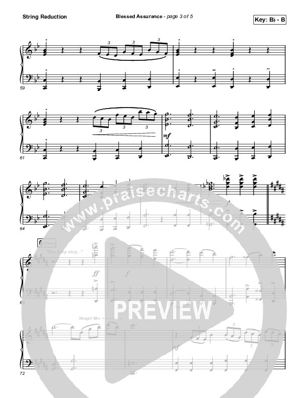 Blessed Assurance (Worship Choir/SAB) String Reduction (CAIN / David Leonard / Arr. Mason Brown)