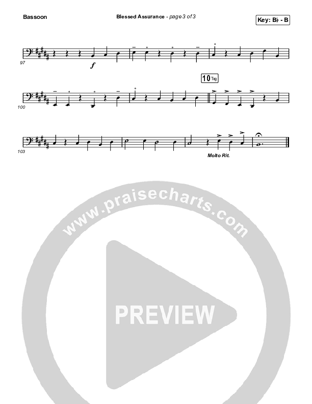 Blessed Assurance (Unison/2-Part) Bassoon (CAIN / David Leonard / Arr. Mason Brown)