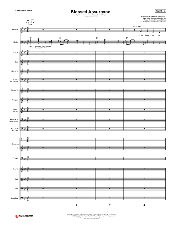 Blessed Assurance (Sing It Now) Conductor's Score (CAIN / David Leonard / Arr. Mason Brown)