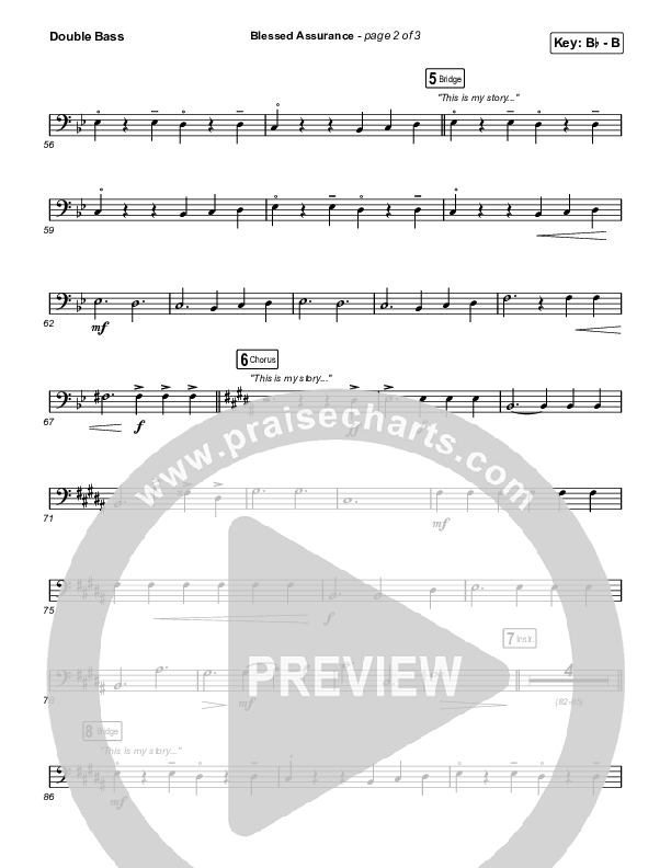 Blessed Assurance (Sing It Now) Double Bass (CAIN / David Leonard / Arr. Mason Brown)