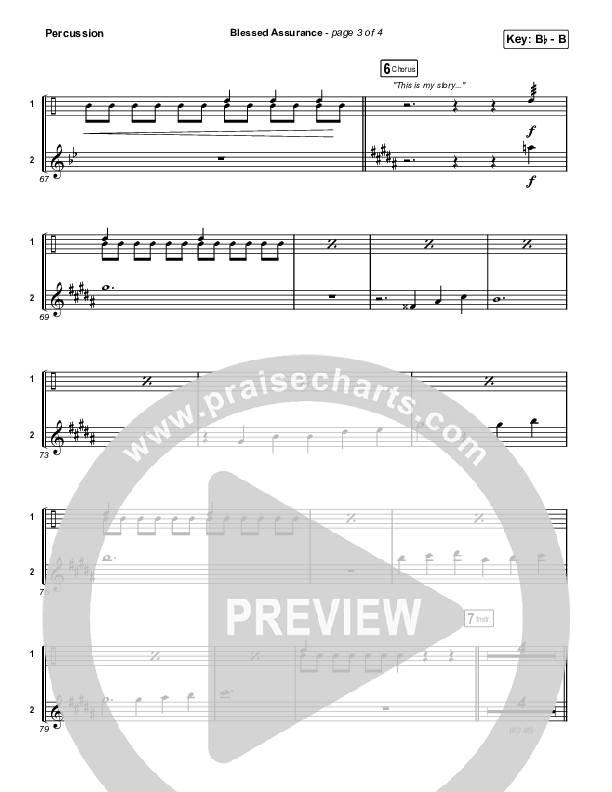 Blessed Assurance (Sing It Now) Percussion (CAIN / David Leonard / Arr. Mason Brown)