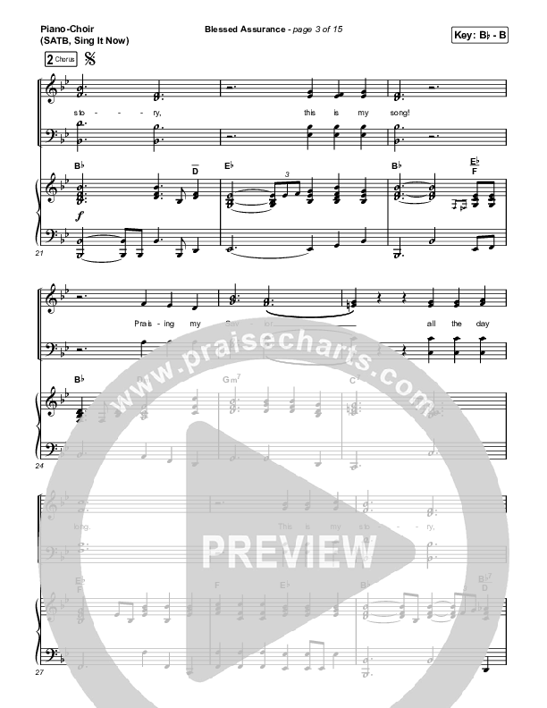 Blessed Assurance (Sing It Now) Piano/Choir (SATB) (CAIN / David Leonard / Arr. Mason Brown)