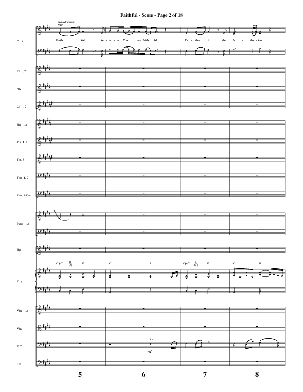 Faithful (Choral Anthem SATB) Conductor's Score (Word Music / Arr. Gary Rhodes)