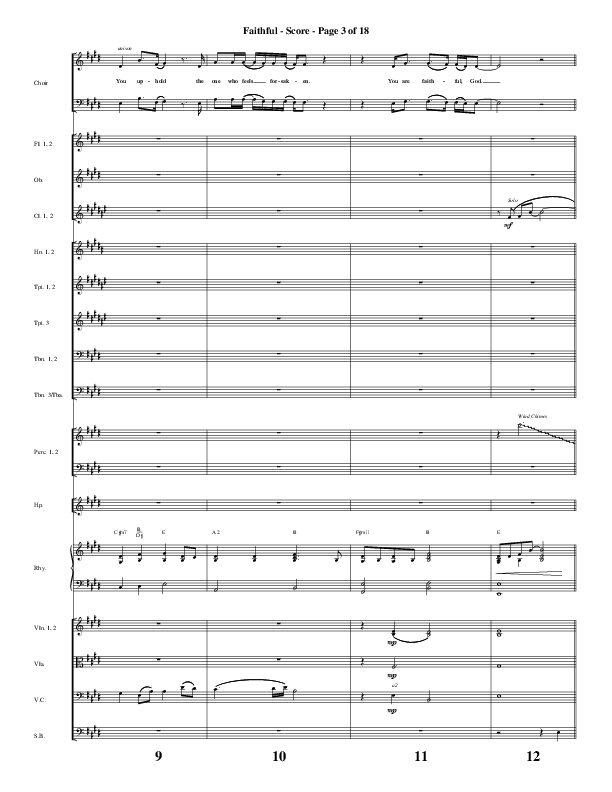 Faithful (Choral Anthem SATB) Orchestration (Word Music / Arr. Gary Rhodes)
