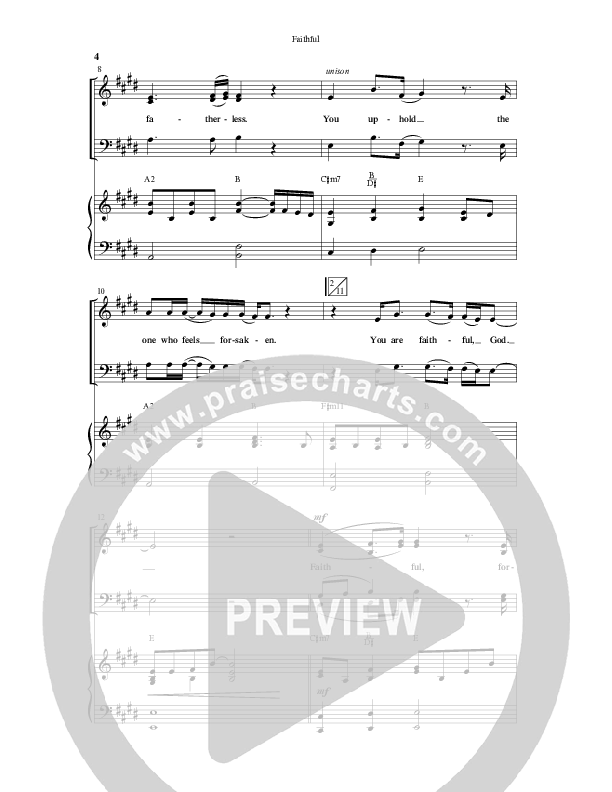 Faithful (Choral Anthem SATB) Anthem (SATB/Piano) (Word Music / Arr. Gary Rhodes)