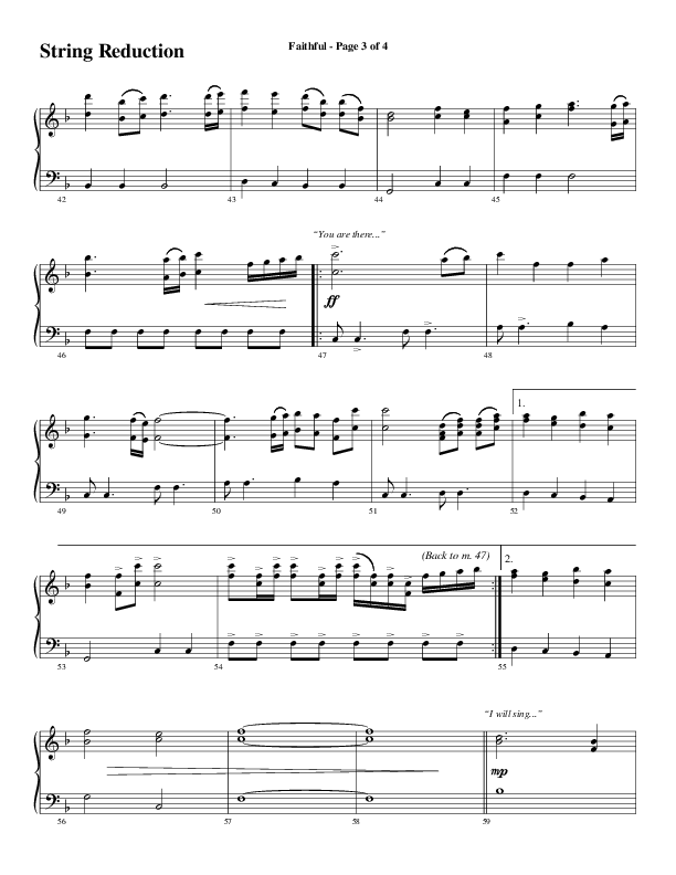 Faithful (Choral Anthem SATB) String Reduction (Word Music / Arr. Gary Rhodes)