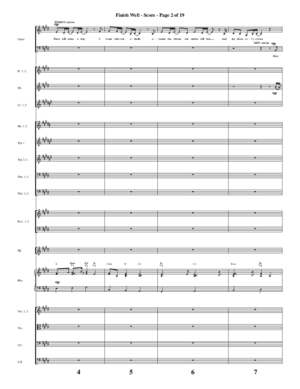 Finish Well (Choral Anthem SATB) Orchestration (Word Music Choral / Arr. Russell Mauldin)