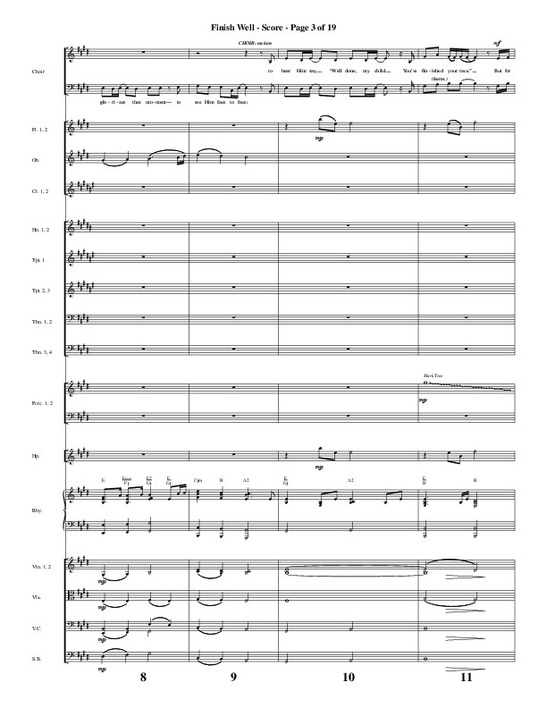 Finish Well (Choral Anthem SATB) Orchestration (Word Music Choral / Arr. Russell Mauldin)