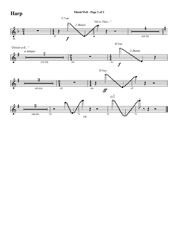 Finish Well (Choral Anthem SATB) Harp (Word Music Choral / Arr. Russell Mauldin)