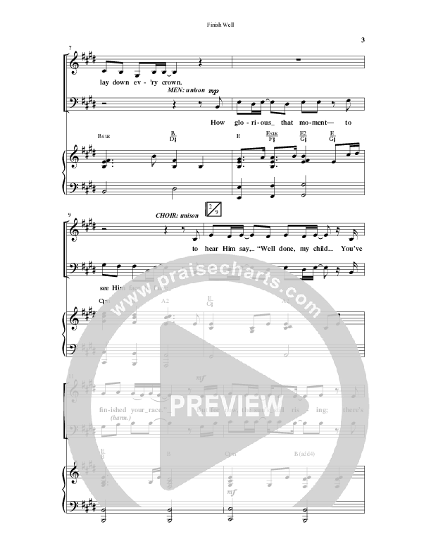 Finish Well (Choral Anthem SATB) Anthem (SATB/Piano) (Word Music Choral / Arr. Russell Mauldin)