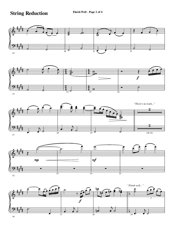 Finish Well (Choral Anthem SATB) String Reduction (Word Music Choral / Arr. Russell Mauldin)