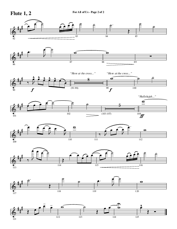 For All Of Us (Choral Anthem SATB) Flute 1/2 (Word Music Choral / Arr. Cliff Duren)