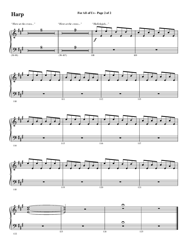 For All Of Us (Choral Anthem SATB) Harp (Word Music Choral / Arr. Cliff Duren)