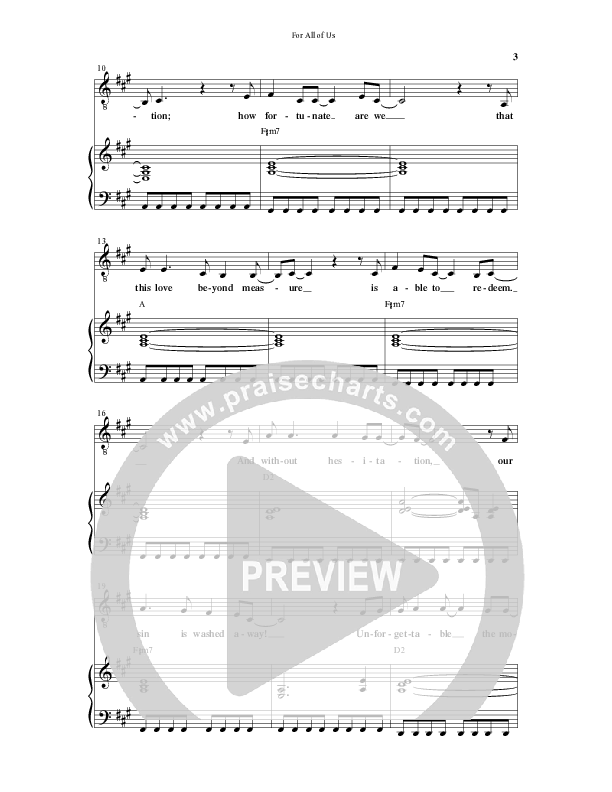 For All Of Us (Choral Anthem SATB) Anthem (SATB/Piano) (Word Music Choral / Arr. Cliff Duren)