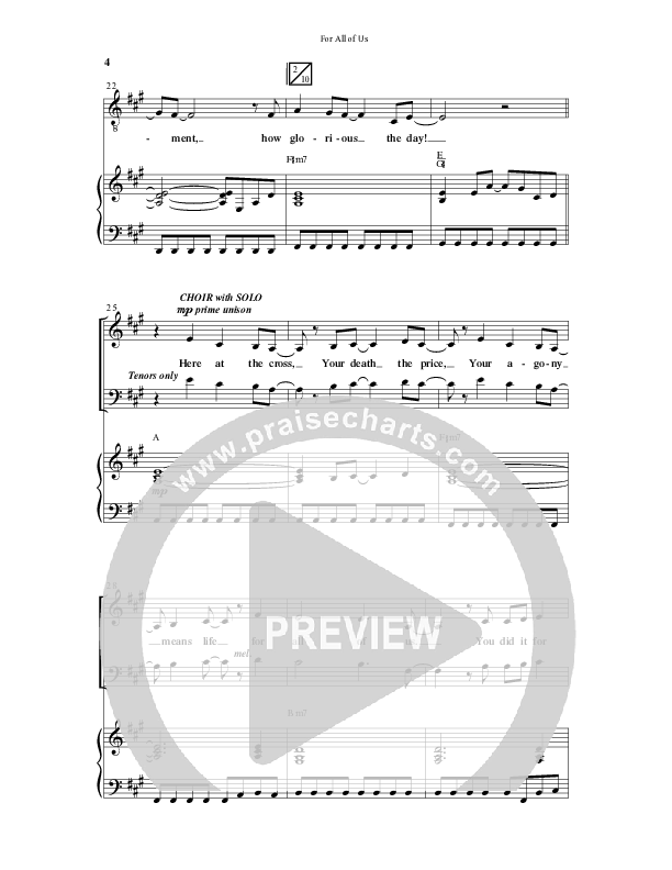 For All Of Us (Choral Anthem SATB) Anthem (SATB/Piano) (Word Music Choral / Arr. Cliff Duren)