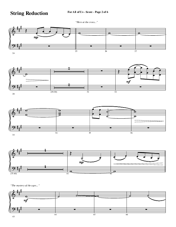 For All Of Us (Choral Anthem SATB) String Reduction (Word Music Choral / Arr. Cliff Duren)