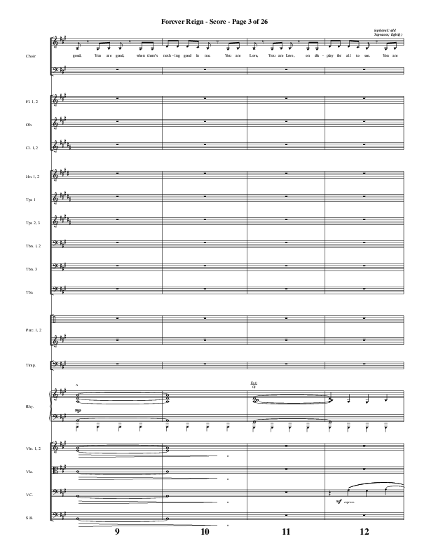 Forever Reign (Choral Anthem SATB) Orchestration (Word Music Choral / Arr. Joshua Spacht)