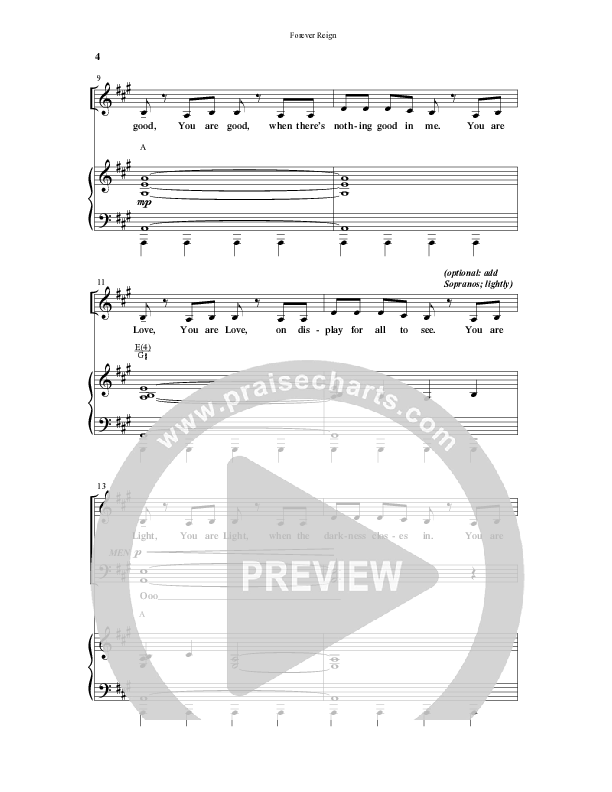 Forever Reign (Choral Anthem SATB) Anthem (SATB/Piano) (Word Music Choral / Arr. Joshua Spacht)