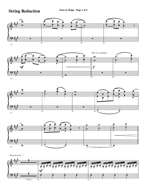 Forever Reign (Choral Anthem SATB) String Reduction (Word Music Choral / Arr. Joshua Spacht)