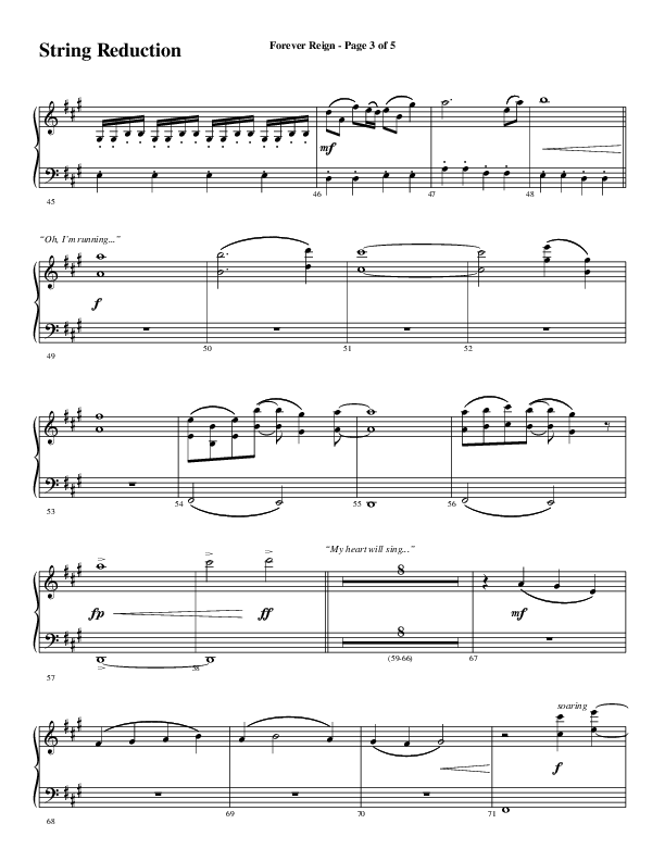 Forever Reign (Choral Anthem SATB) String Reduction (Word Music Choral / Arr. Joshua Spacht)