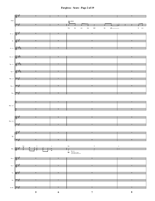 Forgiven (Choral Anthem SATB) Conductor's Score (Word Music / Arr. Daniel Semsen)