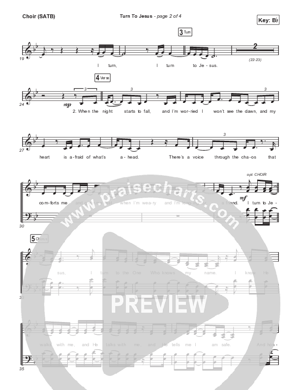Turn To Jesus Choir Sheet (SATB) (Katy Nichole)