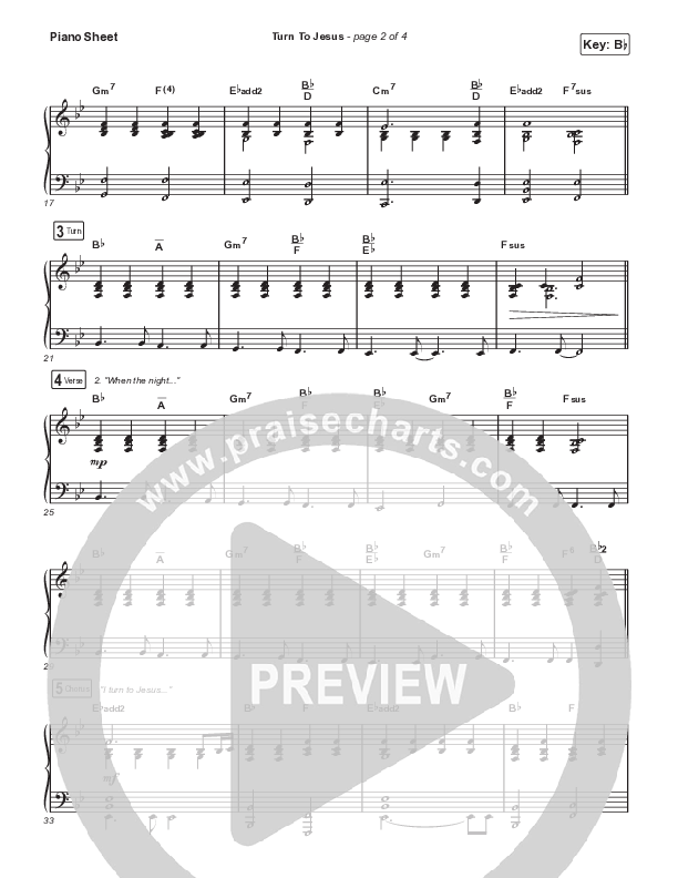 Turn To Jesus Piano Sheet (Katy Nichole)