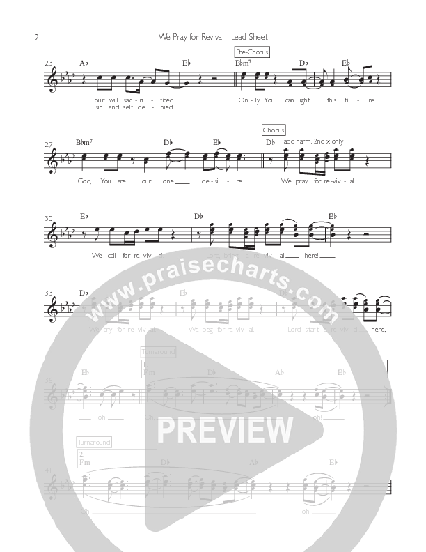 We Pray For Revival Sheet Music PDF Celebration Creative PraiseCharts
