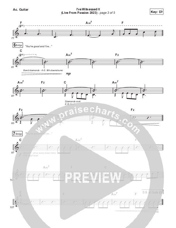 I've Witnessed It (Choral Anthem SATB) Acoustic Guitar (Passion / Melodie Malone / Arr. Mason Brown)