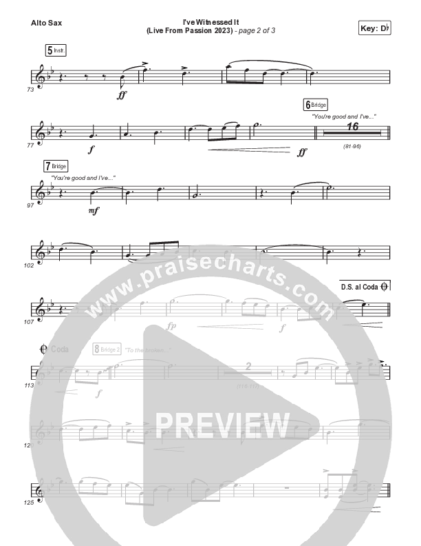I've Witnessed It (Choral Anthem SATB) Sax Pack (Passion / Melodie Malone / Arr. Mason Brown)