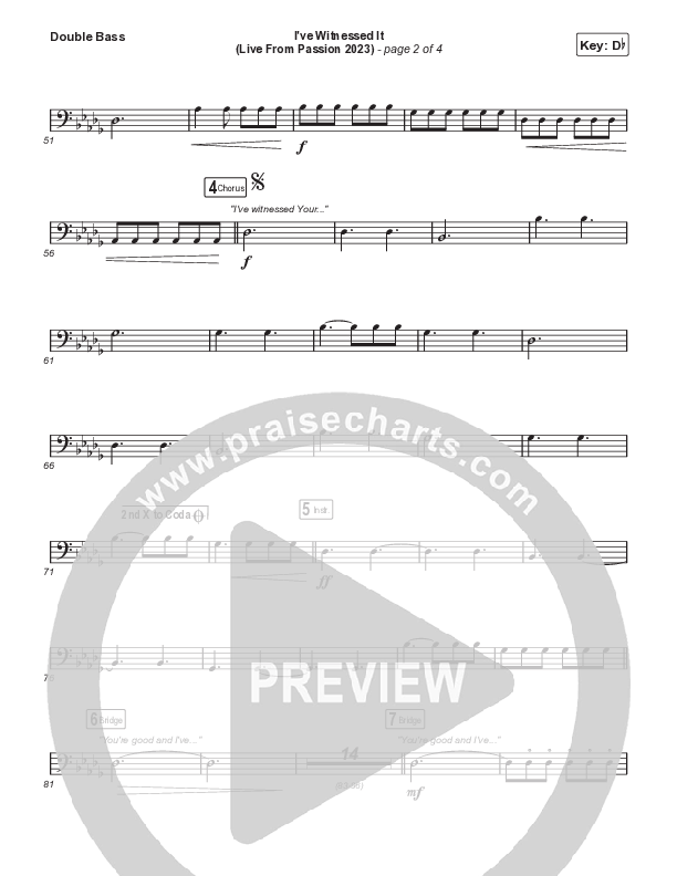 I've Witnessed It (Choral Anthem SATB) String Bass (Passion / Melodie Malone / Arr. Mason Brown)