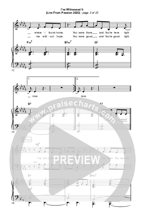 I've Witnessed It (Choral Anthem SATB) Octavo (SATB & Pno) (Passion / Melodie Malone / Arr. Mason Brown)