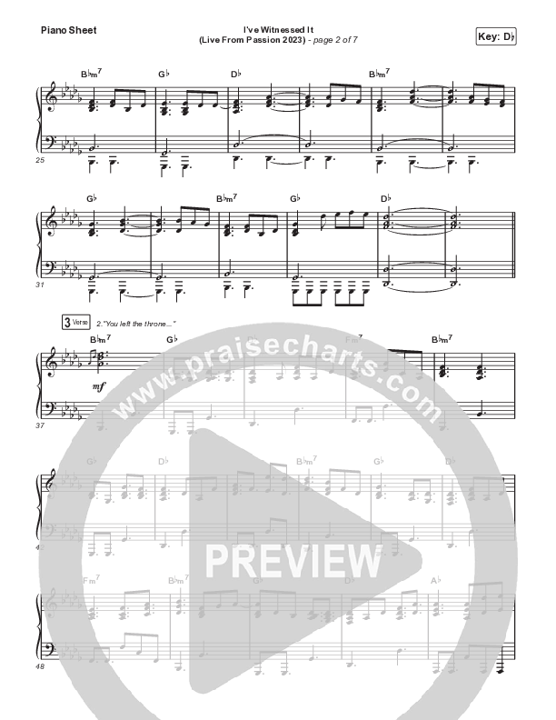 I've Witnessed It (Choral Anthem SATB) Piano Sheet (Passion / Melodie Malone / Arr. Mason Brown)