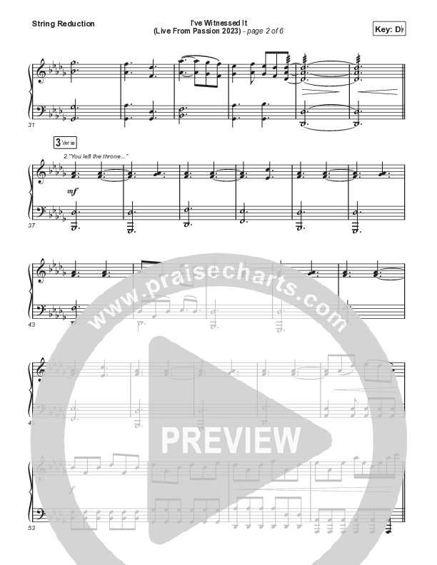 I've Witnessed It (Choral Anthem SATB) String Reduction (Passion / Melodie Malone / Arr. Mason Brown)