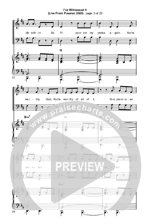 I've Witnessed It (Worship Choir/SAB) Octavo (SAB & Pno) (Passion / Melodie Malone / Arr. Mason Brown)