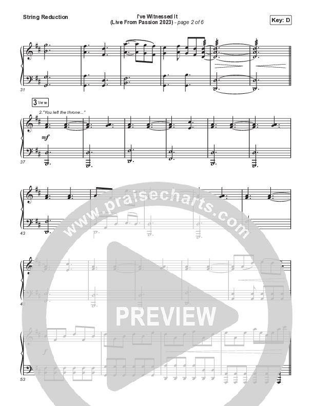 I've Witnessed It (Worship Choir/SAB) String Reduction (Passion / Melodie Malone / Arr. Mason Brown)