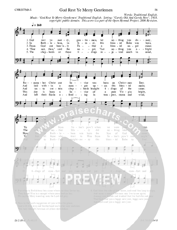 God Rest Ye Merry Gentlemen Hymn Sheet (SATB) (Traditional Hymn)