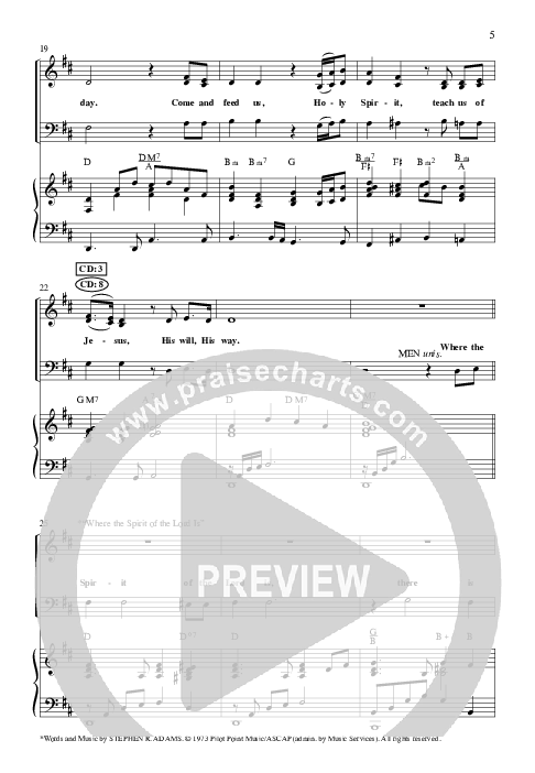 Fresh Anointing with Where The Spirit Of The Lord Is (Choral Anthem SATB) Anthem (SATB/Piano) (Lillenas Choral / Arr. Michael Lawrence)