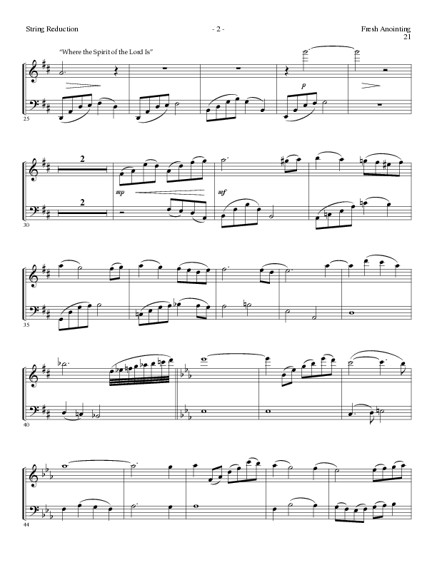 Fresh Anointing with Where The Spirit Of The Lord Is (Choral Anthem SATB) String Reduction (Lillenas Choral / Arr. Michael Lawrence)