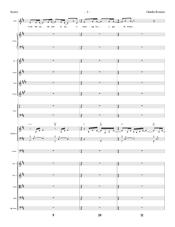 Gentle Breeze (Choral Anthem SATB) Conductor's Score (Lillenas Choral / Arr. Geron Davis / Arr. Bradley Knight)