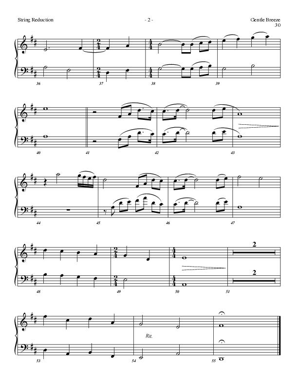 Gentle Breeze (Choral Anthem SATB) String Reduction (Lillenas Choral / Arr. Geron Davis / Arr. Bradley Knight)